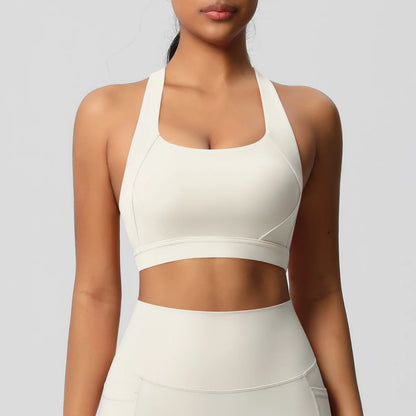 Women’s Yoga Bra Crop Top Nylon Elastane Supportive Sling Back