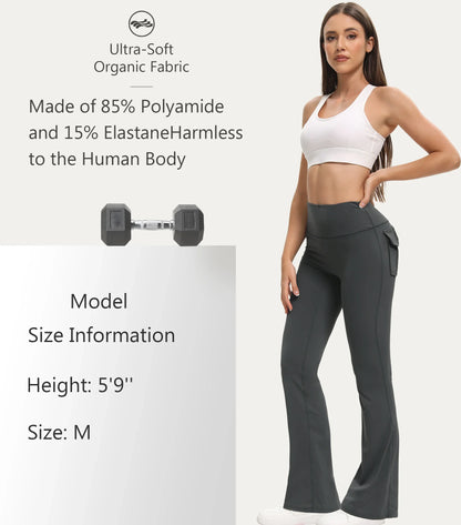 High-Waist Leggings With Cargo Pockets For Yoga And Gym Workouts For All Day Support