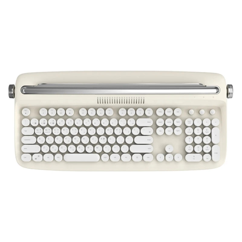 Retro Wireless Bluetooth Typewriter Keyboard 108 Keys Abs Office