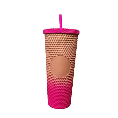 2026 Luxury Diamond Cold Cup Tumbler with Straw | Double Wall Iced Coffee Cup | Starbucks-Style Reusable Cup