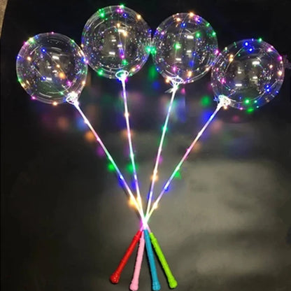 LED Light Up Bobo Balloons With Flashing Handles Party Decoration