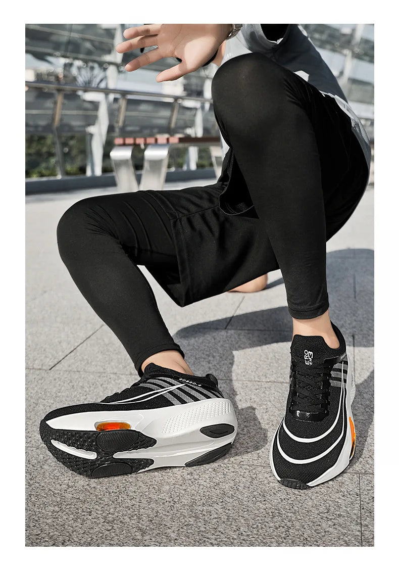 Breathable Sneakers for Marathon Training Cushioned Insole Nonslip Grip