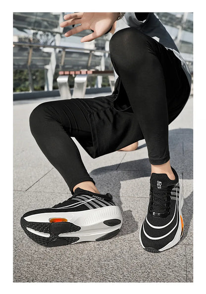Breathable Sneakers for Marathon Training Cushioned Insole Nonslip Grip