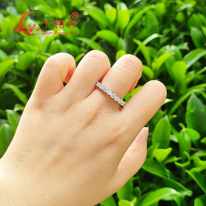 Lab-Grown Diamond Ring Full Eternity Unisex With D Color VS Clarity