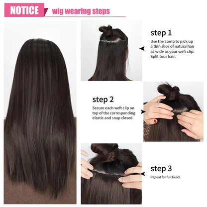 Voluminous Clip-In Hair Extensions 22 Inch Set for Length and Volume