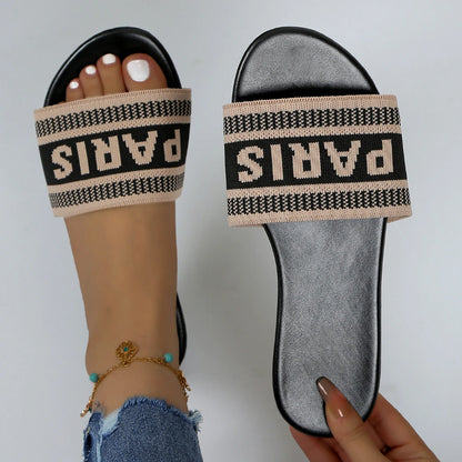 Soft Womens Summer Slippers With Cushioned Insole Flat Heel