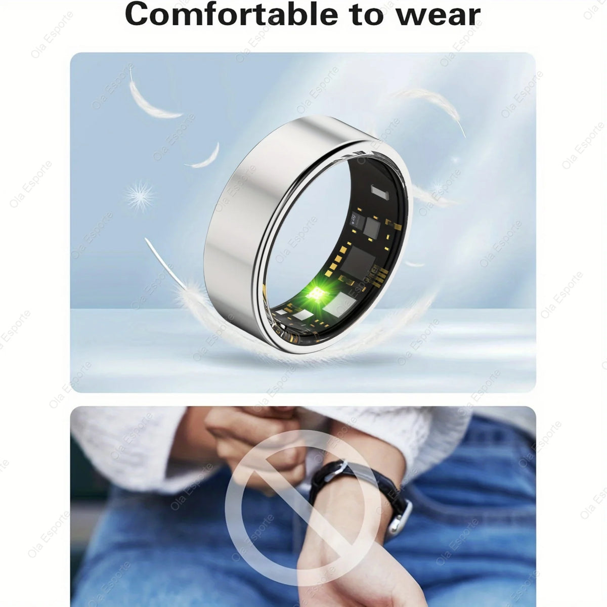 Smart ring tracking sleep heart rate and blood oxygen