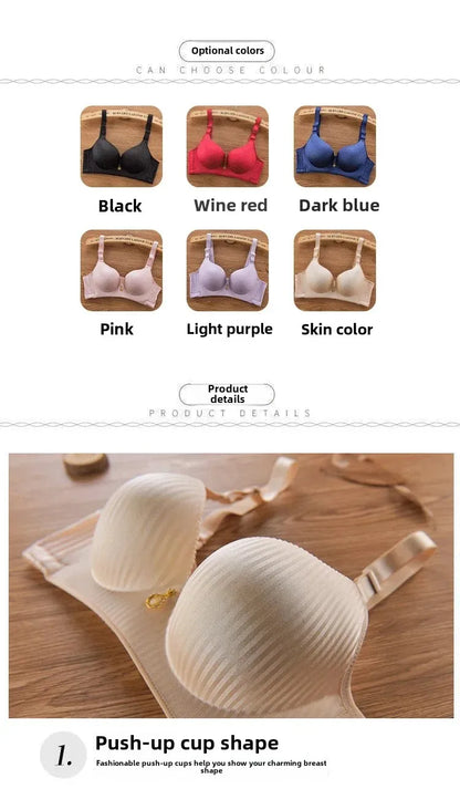 Wireless Push Up Bra 8cm Padded Bralette for Women Plus Size No Underwire Thickened Soft Cup Adjustable Straps Comfort Lingerie