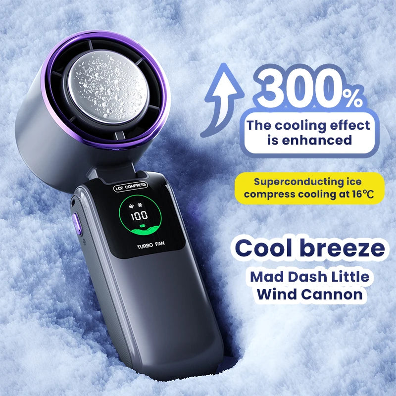 Portable Neck Fan 100 Speed Adjustable Mini Electric Outdoor Handheld