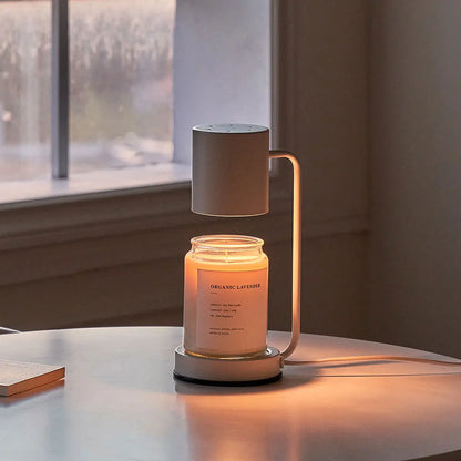 Wax-melting lamp with timer and dimmer