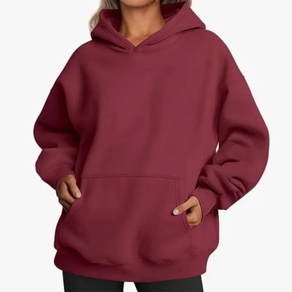 Women's Fleece Hoodie with Oversized Fit and Soft Touch Inner Lining Relaxed Silhouette
