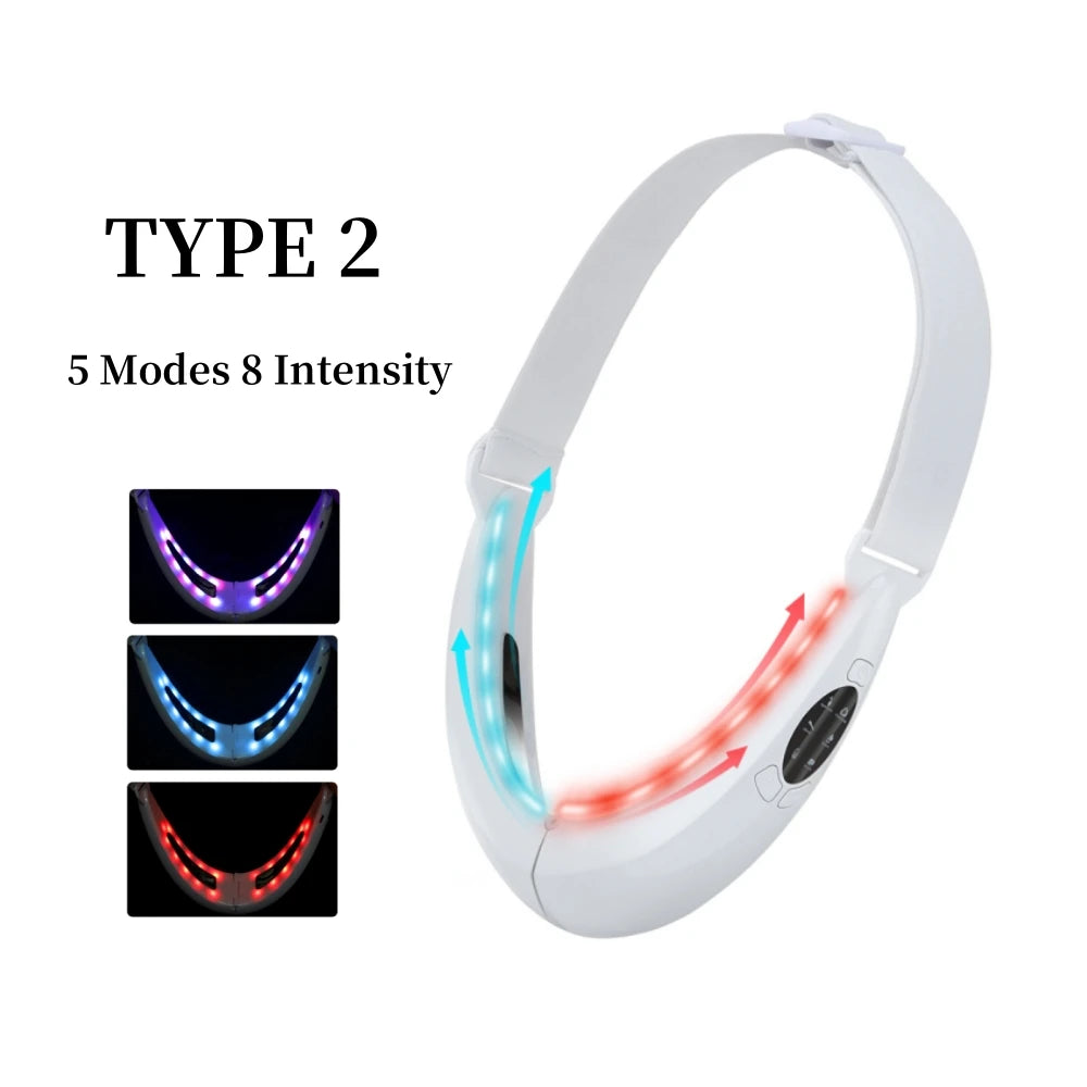 LED Red Light Face Lifting Device with V-Shape Lift Remote Control