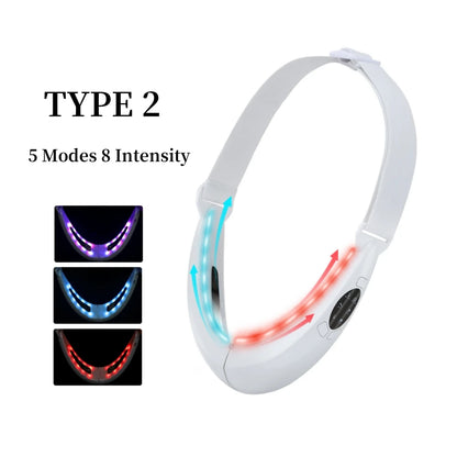 LED Red Light Face Lifting Device with V-Shape Lift Remote Control