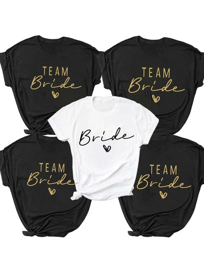 Women’s Luxe Team Bride Shirts - Bachelorette Party Bridesmaids Wedding Female Tops