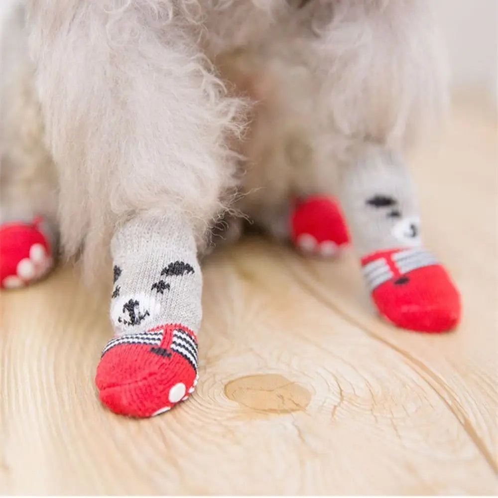 Pet Cat Dog Anti Slip Wool Socks For Cats And Dogs Floor Paw Protectors