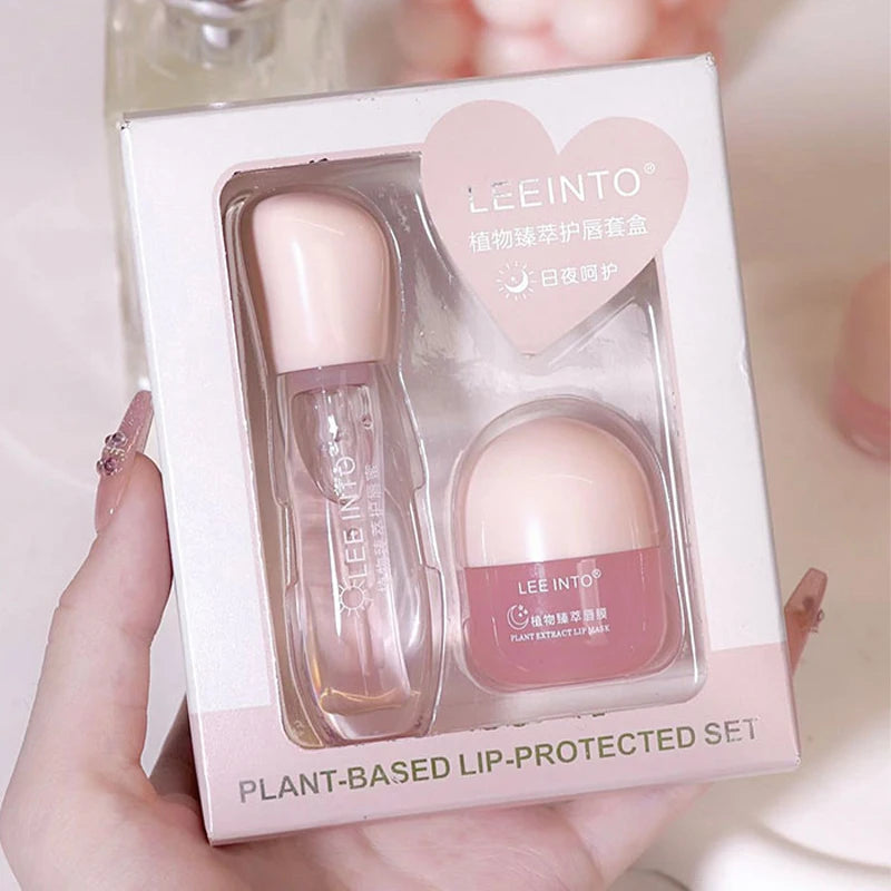 Hydrating Lip Balm Duo with Plant Extracts for Delicate Lips All Day