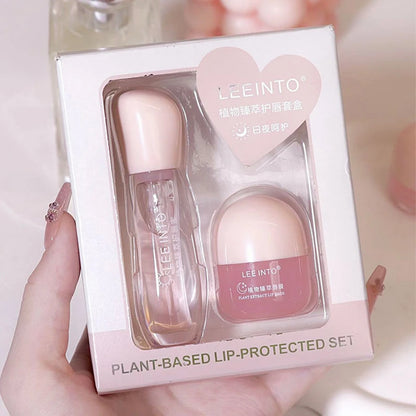 Hydrating Lip Balm Duo with Plant Extracts for Delicate Lips All Day