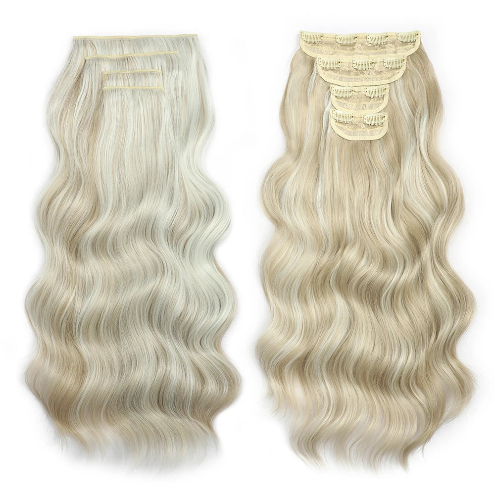 Voluminous Clip-In Hair Extensions 22 Inch Set for Length and Volume
