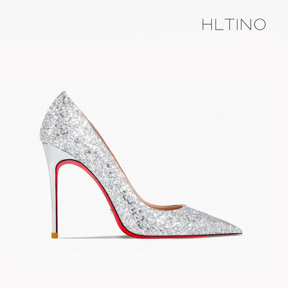 Couture Luxury Red Bottom Glitter Heels | Merch Gone Viral.