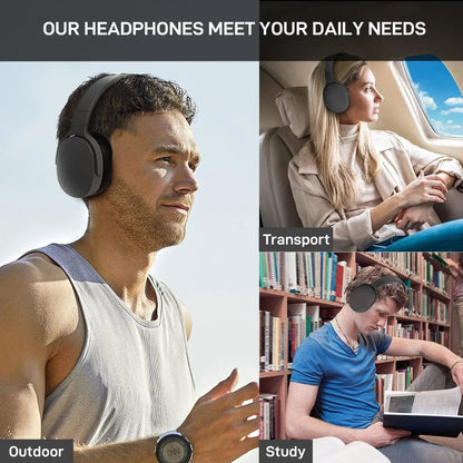 Wireless Noise Cancelling Headphones 9D Surround Sound Bluetooth 5.3 HD Mic