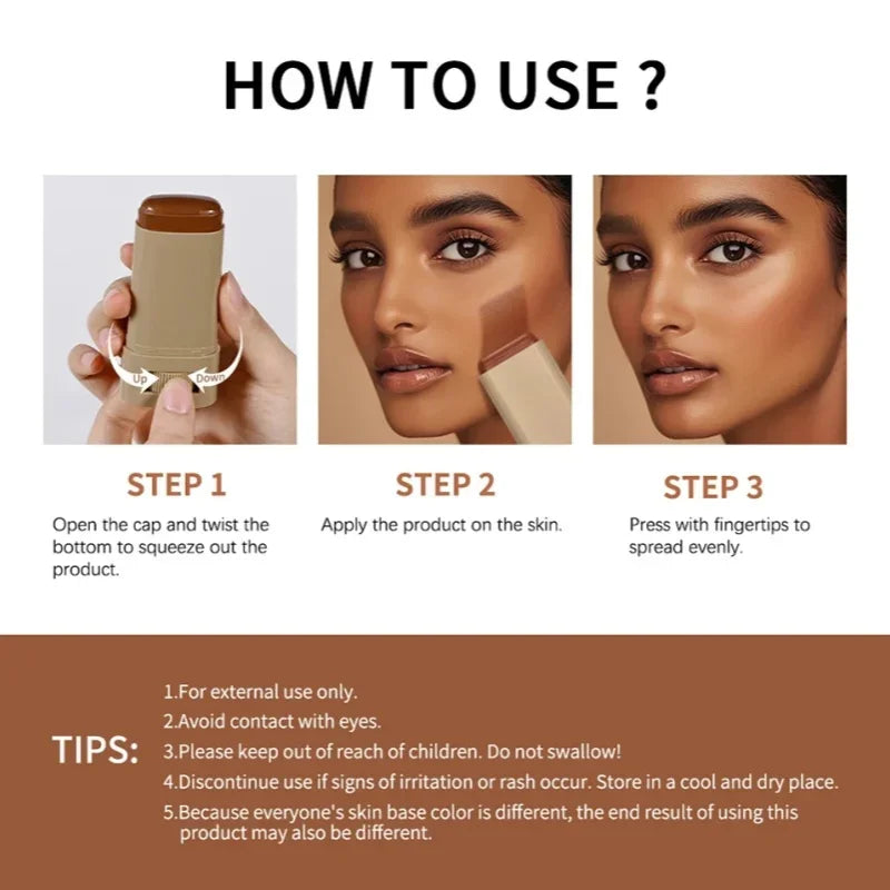 Hydrating Stick Foundation with Satin Finish Bronze Coverage