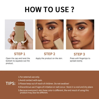 Hydrating Stick Foundation with Satin Finish Bronze Coverage