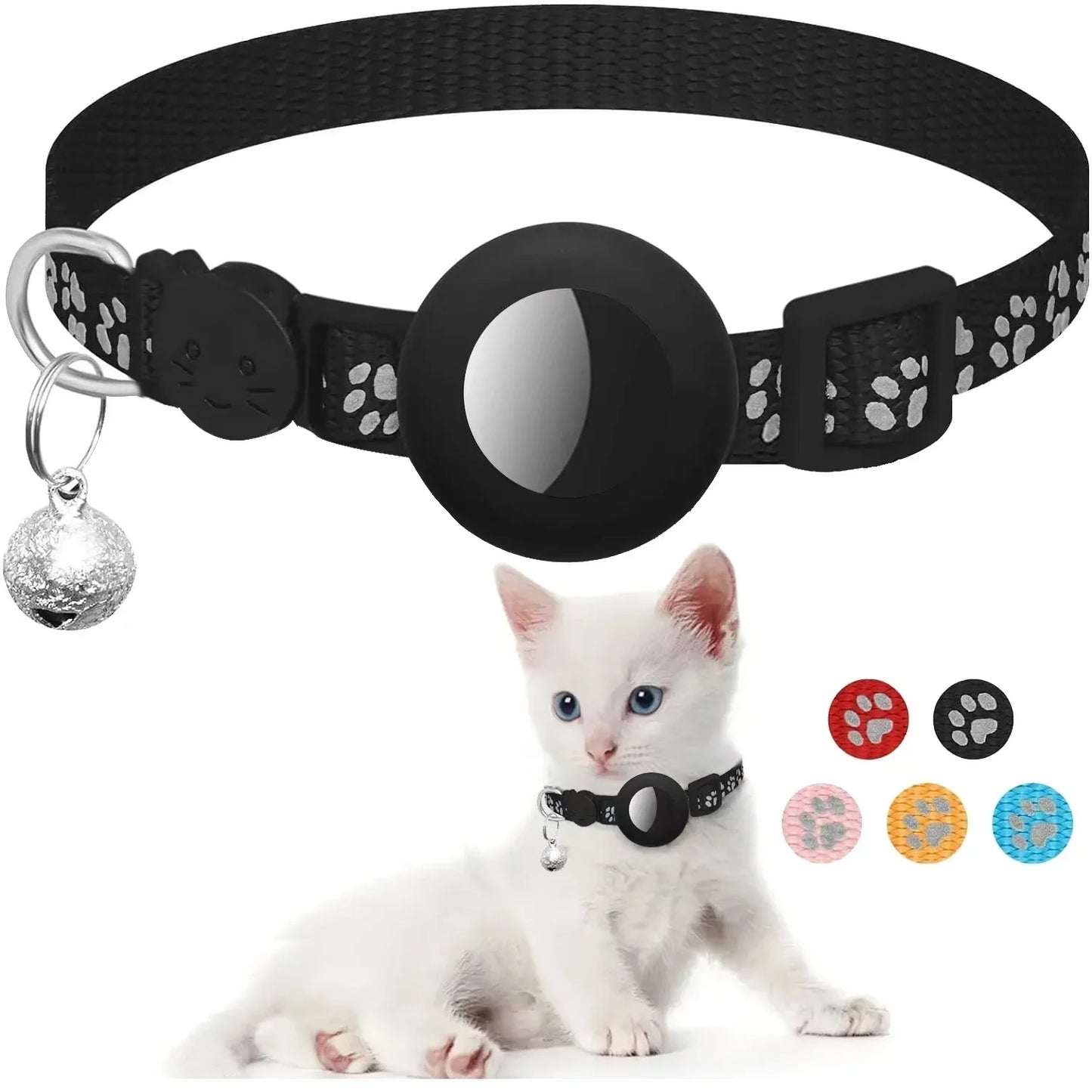 Reflective GPS Pet Tracker Collar With Breakaway Waterproof Housing
