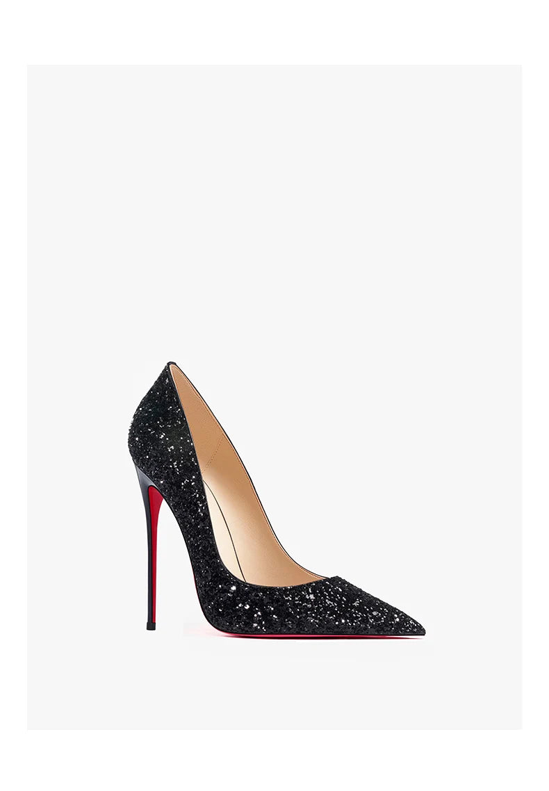 Couture Luxury Red Bottom Glitter Heels | Merch Gone Viral.