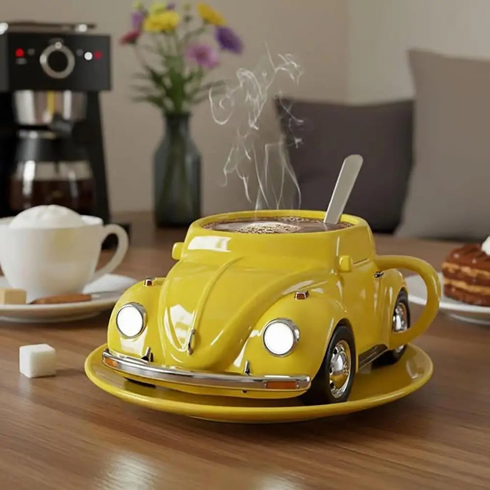 Handmade Beetle Shaped Mug with 321 Ml Capacity for Beetle Lovers Gift