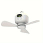 Portable USB Rechargeable Mini Fan With Light For Camping And Dorms