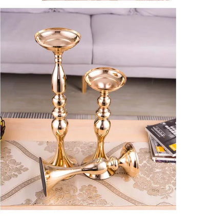 Gold Metal Candle Holder Lantern Centerpiece For Weddings At Home