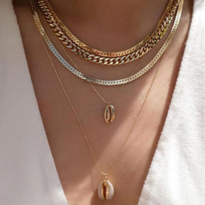 Necklace set layered crystal pendant with rhinestones