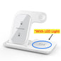 Wireless 3-In-1 Charging Stand with Fast Charge for Smartphone Smartwatch and True Wireless Earbuds