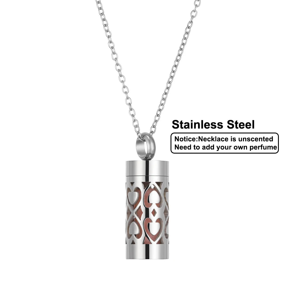 Women’s Stainless Steel Aromatherapy Diffuser Necklace For Essential Oils