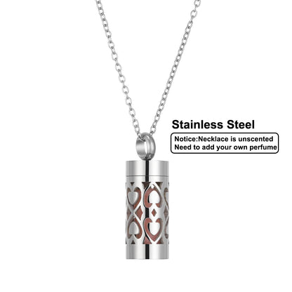 Women’s Stainless Steel Aromatherapy Diffuser Necklace For Essential Oils