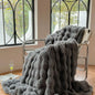 Luxury Faux Fur Rabbit Fur Thickened Blanket, Winter Soft Blanket Throw for Home Bed Sofa Cover 100X150cm 150X200cm 200X230cm