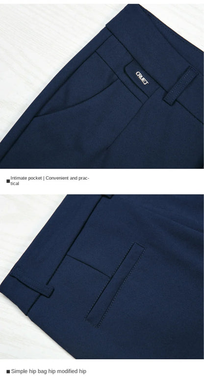 Multiple Pockets Y2k Clothes Straight Leg Pants Elegant Woman Dress Pants Women's Stretch Casual Trousers Clothing