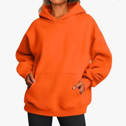 Women's Fleece Hoodie with Oversized Fit and Soft Touch Inner Lining Relaxed Silhouette