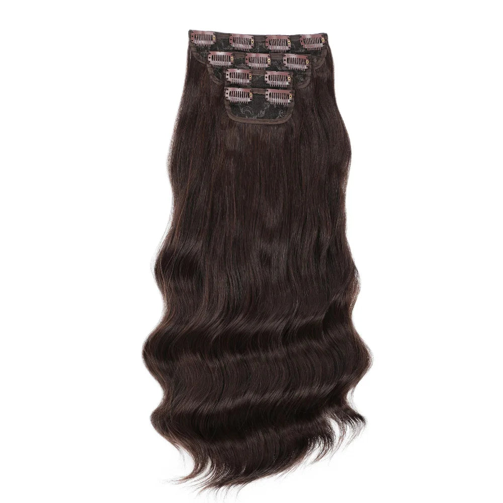 Voluminous Clip-In Hair Extensions 22 Inch Set for Length and Volume