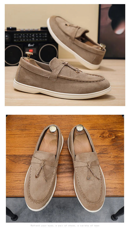 2025 Classics Men's Slip on Loafers Lightweight Breathable Flats Non Slip Comfort Daily Casual Soft Sole Outdoor Walking Shoes