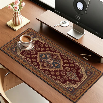 Persian carpet-pattern desk mat and mouse pad