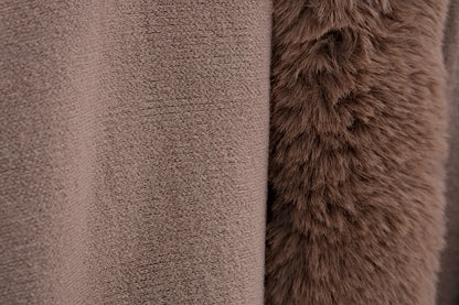 Double Layer Faux Fur Trim Womens Knitted Poncho Shawl Warm Cape Multiple Colors Ideal for Fall and Winter Daily and Formal Wear