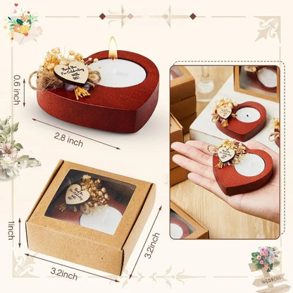 Wood Candle Holder Rustic Tealight Stand For Wedding Centerpieces