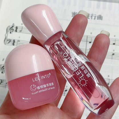 Hydrating Lip Balm Duo with Plant Extracts for Delicate Lips All Day