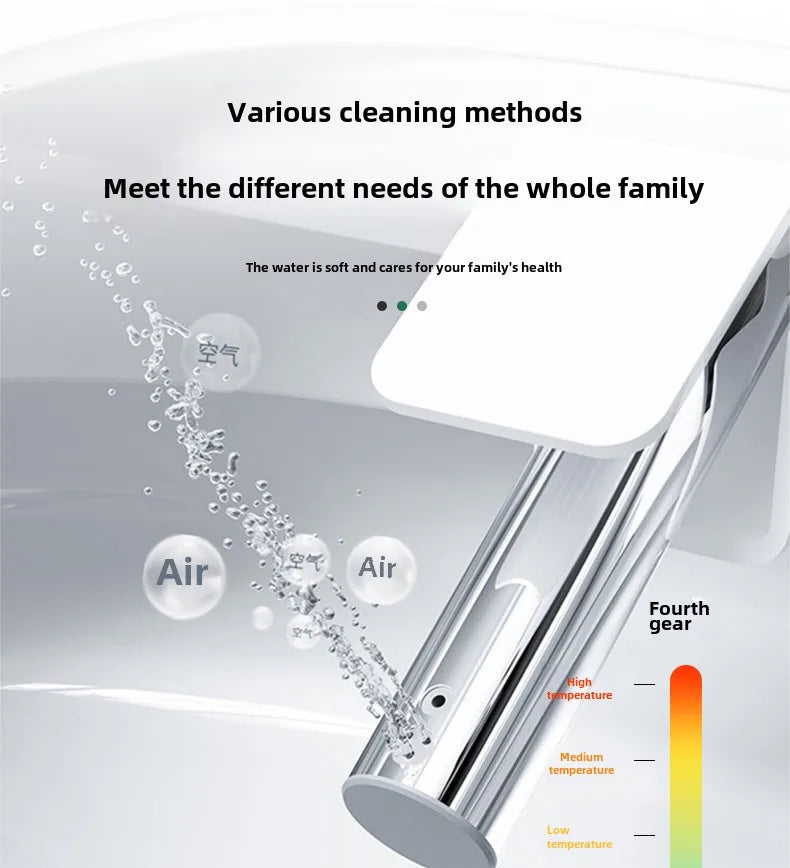 Smart Bidet Seat with Temperature Controlled Water and Drying