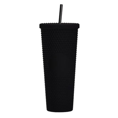 2026 Luxury Diamond Cold Cup Tumbler with Straw | Double Wall Iced Coffee Cup | Starbucks-Style Reusable Cup