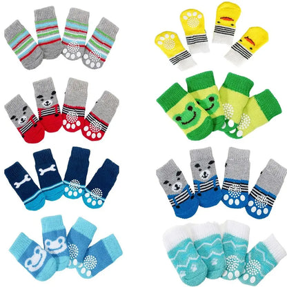 Pet Cat Dog Anti Slip Wool Socks For Cats And Dogs Floor Paw Protectors