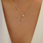Layered Heart Pendant Necklace with Crystal Bead Detailing for Everyday Sparkle and Delicate Shine