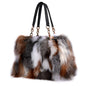 2026 Luxury Real Fox Fur Bag Winter Women Handbag Designer Luxury Bag Evening Party Bags Leather High Quality Shoulder Bag Natural Fur Bag