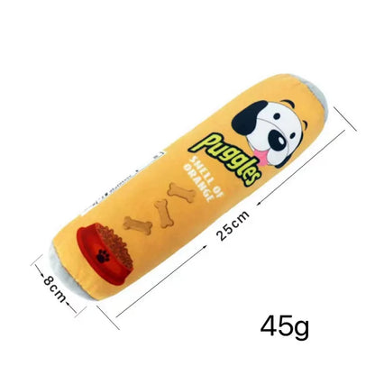 Beer Bottle Plush Dog Toy Chew Squeaker for Teeth Cleaning